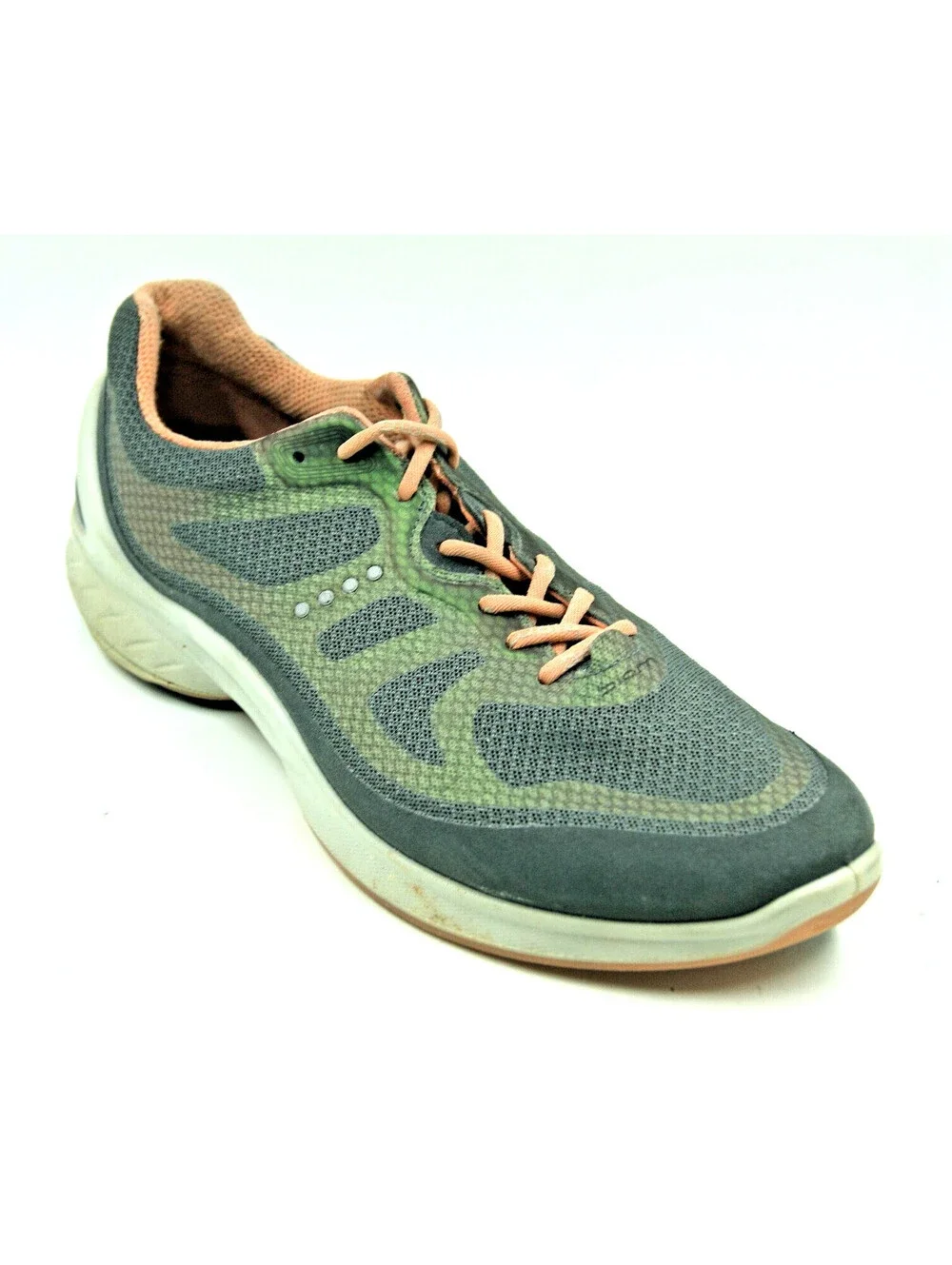 Ecco Biom Fjuel Racer Women's Sneaker Szie 8 Green Comfort Flat Lace Up Shoes